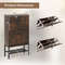 Industrial Shoe Storage Cabinet with 2 Flip Drawers & 1 Bottom Metal Shelf, Space-Saving Entryway Organizer