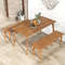 Solid Wood Dining Bench & Entryway Bench with Rubber Wood Legs – Rustic, Multifunctional, and Sturdy