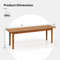 Solid Wood Dining Bench & Entryway Bench with Rubber Wood Legs – Rustic, Multifunctional, and Sturdy