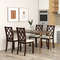 Dining Chair Set of 2 with Upholstered Seat Cushion & Rubber Wood Legs, Ergonomic Wooden Kitchen Chairs for Comfort & S