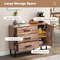 Modern Sideboard Buffet Cabinet Credenza Wooden Storage Cabinet With Drawers Adjustable Shelf  Door 5