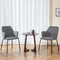 Modern Dining Chairs Set With Curved Backrest Wide Seat And Armrests Upholstered Accent Chairs For  1