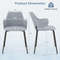 Modern Dining Chairs Set With Curved Backrest Wide Seat And Armrests Upholstered Accent Chairs For  7