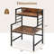 Rustic Microwave Stand With Open Shelves  HeavyDuty Frame SpaceSaving Kitchen Rack  Countertop Orga 6