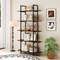 Rustic Industrial Bookcase With Metal Frame And Open Storage Shelves Tall Bookshelf For Modern  Vin 3