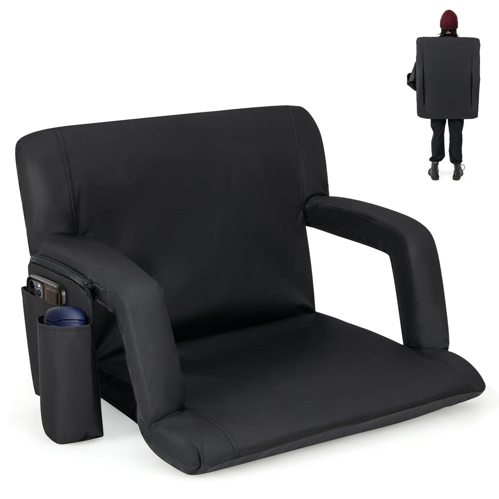 Premium Stadium Seat For Bleachers With Back Support Adjustable Recline Positions Cushioned Bleache 0