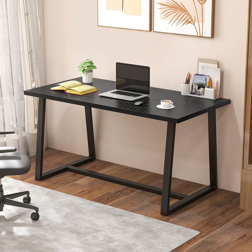 Large Dining Table With Heavyduty Metal Frame And Antislip Foot Pads Modern Rectangular Kitchen Tab 1