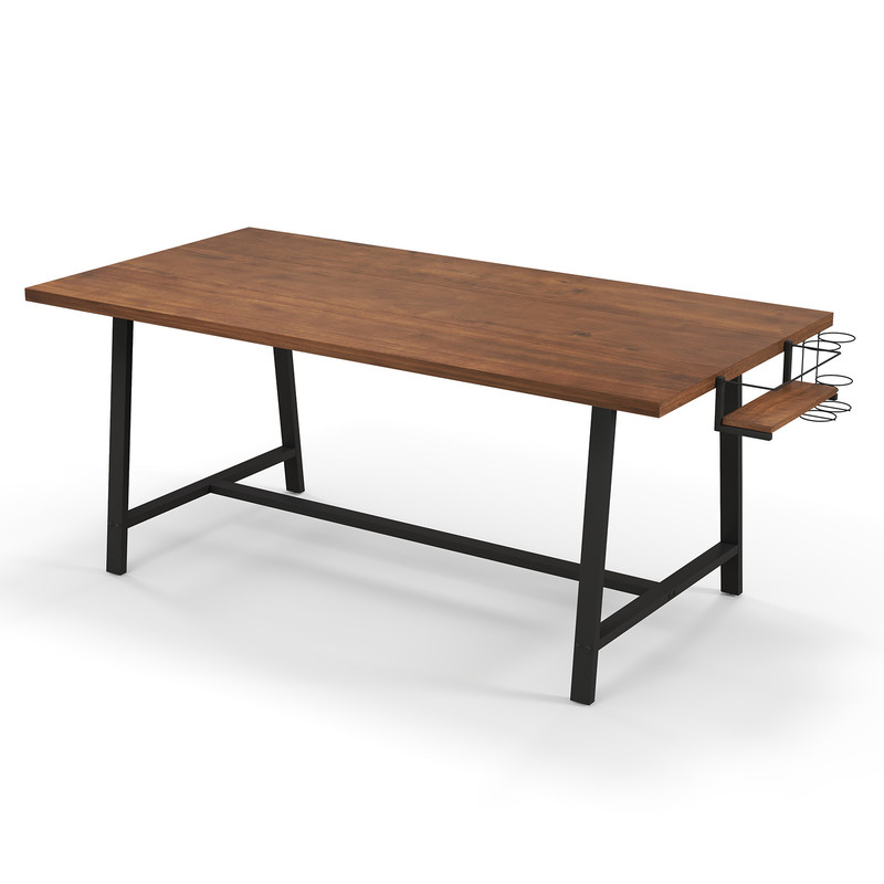 395 Inch Modern Glass Coffee Table Rectangular Center Table With Solid Rubber Wood Legs 6