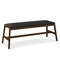 50 Inch Solid Wood Dining Bench Upholstered Table Bench With Faux Leather Padded Seat 7