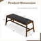 50 Inch Solid Wood Dining Bench Upholstered Table Bench With Faux Leather Padded Seat 6
