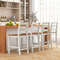 Wooden Counter Height Bar Stools Set Of 2 Ergonomic Backrest  7 Footrest 1