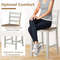 Wooden Counter Height Bar Stools Set Of 2 Ergonomic Backrest  7 Footrest 2