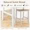 Wooden Counter Height Bar Stools Set Of 2 Ergonomic Backrest  7 Footrest 3