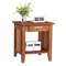 Rattan Nightstand With Drawer Storage Shelf MidCentury End Table For Bedroom Living Room Or Office 6