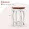 Round End Table With Storage Shelf 2Tier Side Table With Solid Rubber Wood Legs SpaceSaving Design 5