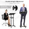 HeightAdjustable Mobile Lectern Rolling Laptop Cart With Tilting Tabletop Storage Tray 4