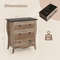 3Drawer Dresser For Bedroom Foldable Fabric Storage With AntiTipping Kit Farmhouse Design 6