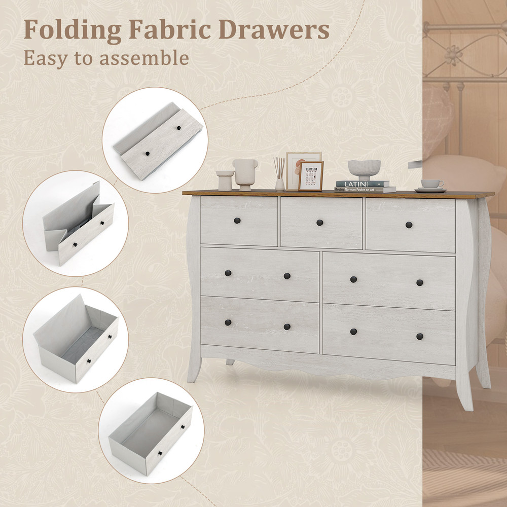 7Drawer Fabric Closet Organizer Foldable Storage Solution For Farmhouse Style 3