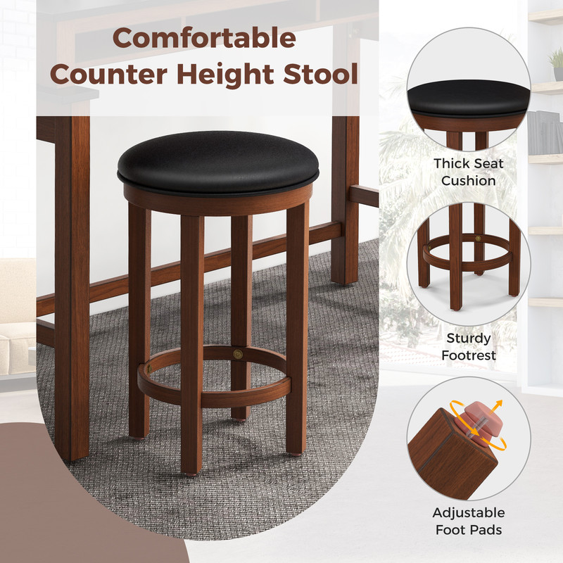 Stylish 3Piece Home Bar Set 2 Upholstered Bar Stools With Outlets USB Ports  Storage 4