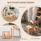 Solid Fir Wood 2Step Stool Foldable Step Ladder Plant Display Shelf For Small Spaces 3
