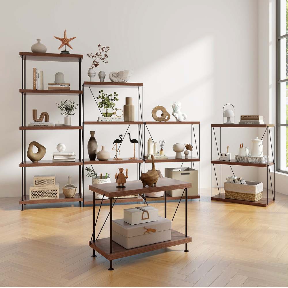 SpaceSaving Metal Display Rack Adjustable 2 To 5Tier Storage Shelf With Industrial Design 2