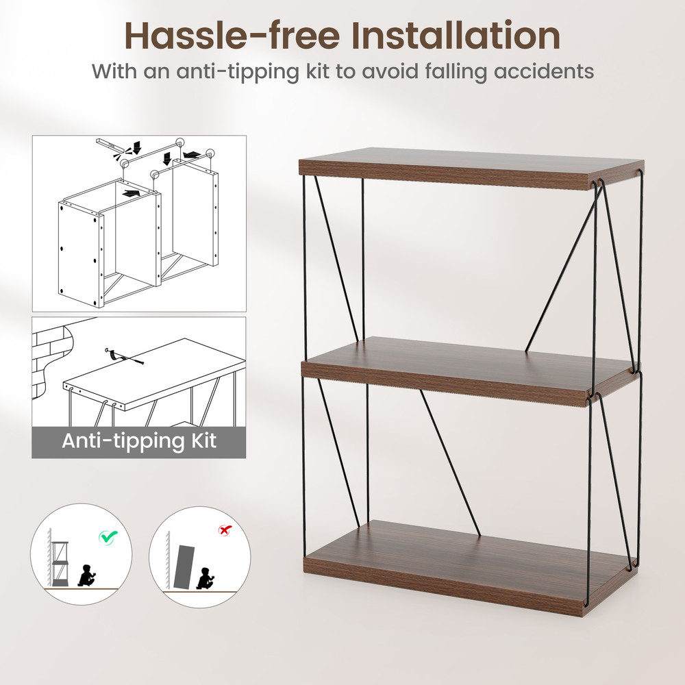 SpaceSaving Metal Display Rack Adjustable 2 To 5Tier Storage Shelf With Industrial Design 3