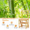 Multifunctional 3 in 1 Ladder Chair Display Plant Stand for Library Kitchen Office-Natural