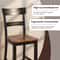 Farmhouse Dining Bar Stool Set of 2 Solid Rubber Wood Frame, Sturdy & Comfortable Bar Stools for Home & Kitchen