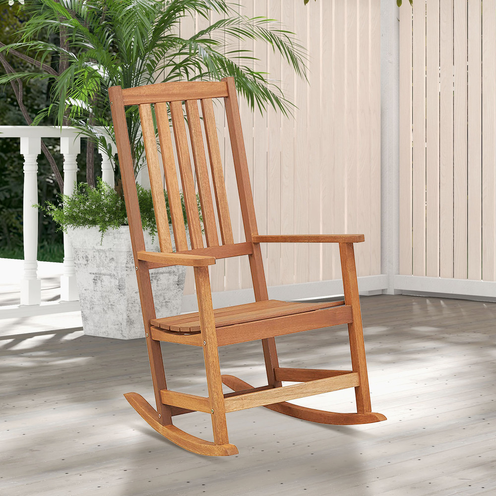 Patio Rocking Chair – Ergonomic High-Back Outdoor Rocker with Smooth Rocking Base for Ultimate Relaxation