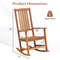 Patio Rocking Chair – Ergonomic High-Back Outdoor Rocker with Smooth Rocking Base for Ultimate Relaxation