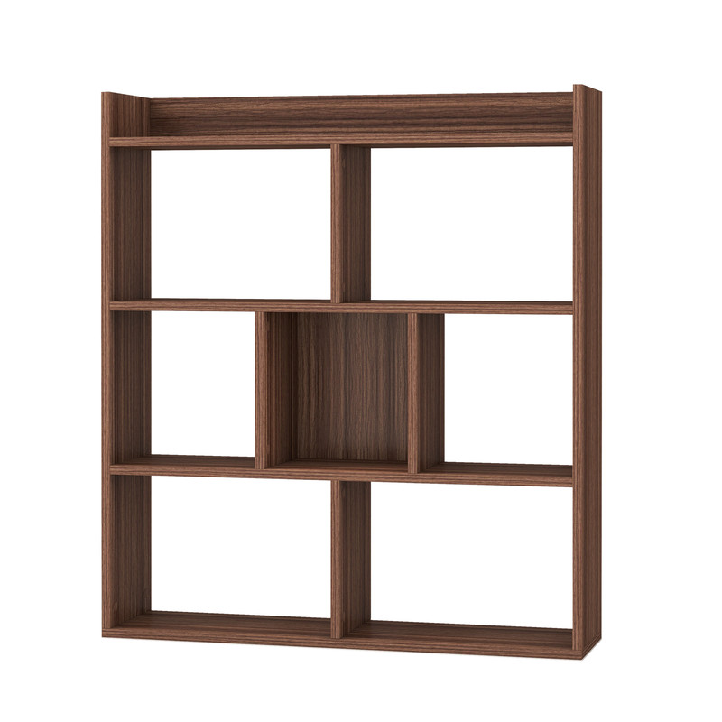 7 Cubes Open-Back Bookshelf with Anti-Toppling Devices – Sturdy & Spacious Storage Organizer