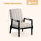 Upholstered Accent Chair with Rubber Wood Frame – Elegant Living Room Armchair for Home & Office
