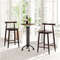 Counter Height Bar Chair Set of 2/4 – Acacia Wood Frame & Sturdy Supporting Legs for Home, Cafe, or Restaurant