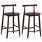 Counter Height Bar Chair Set of 2/4 – Acacia Wood Frame & Sturdy Supporting Legs for Home, Cafe, or Restaurant