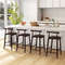 Counter Height Bar Chair Set of 2/4 – Acacia Wood Frame & Sturdy Supporting Legs for Home, Cafe, or Restaurant