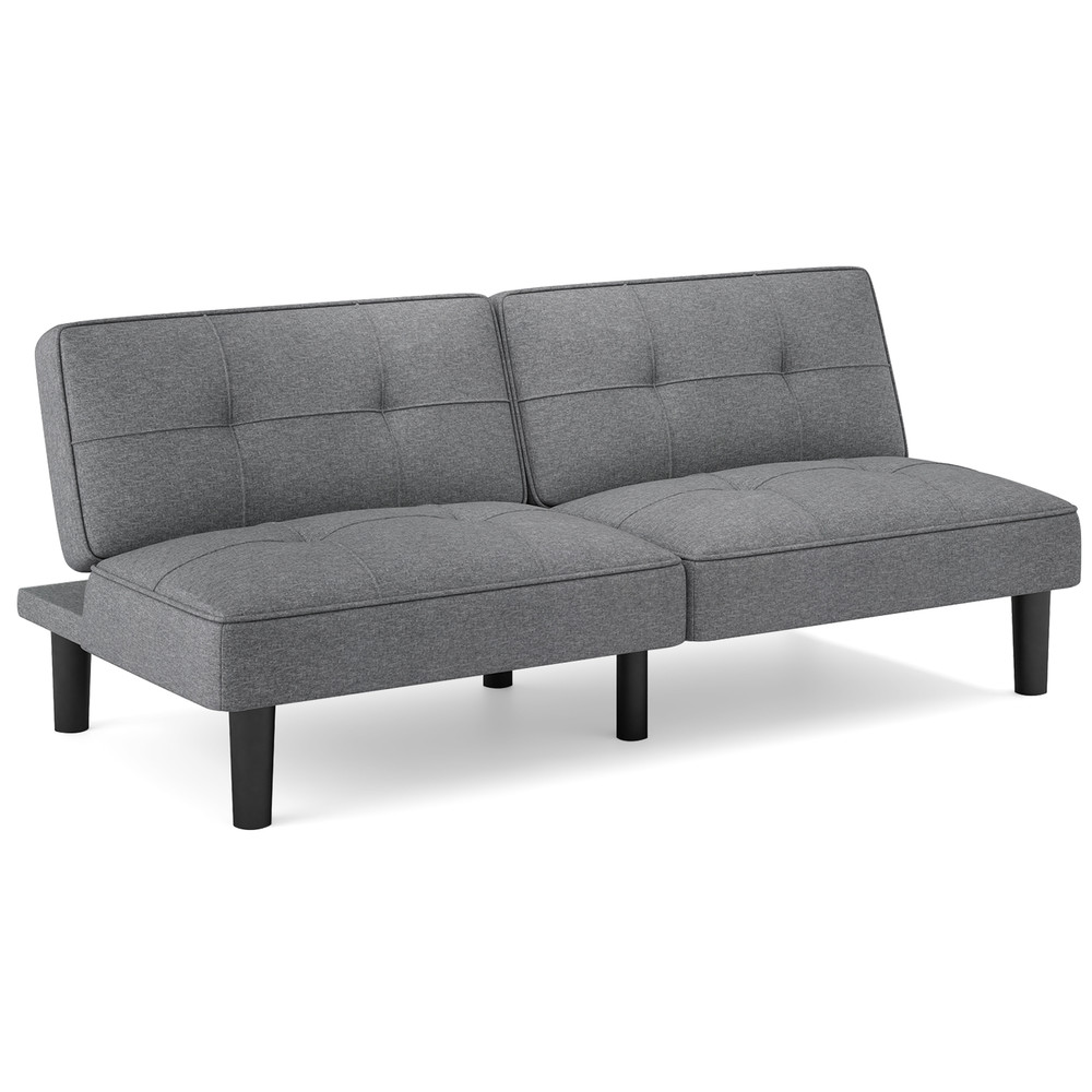 Convertible Folding Futon Sofa Bed with 6-Position Adjustable Backrest – Space-Saving Sleeper Couch for Small Spaces