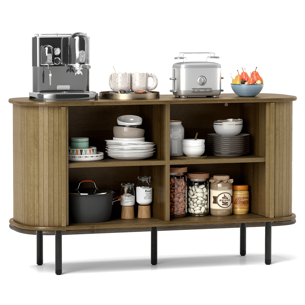 47 Inch Sideboard Buffet Cabinet with Adjustable Shelves – Kitchen, Dining & Living Room Storage