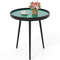 Unique Sea Shell End Table, Mid Century Modern Design, Waterproof Epoxy Finish, 100 lbs Capacity,Perfect for Small Space