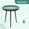 Unique Sea Shell End Table, Mid Century Modern Design, Waterproof Epoxy Finish, 100 lbs Capacity,Perfect for Small Space