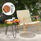 Solid Teak Wood Outdoor Side Table,20 Round Live Edge Design, Weather Resistant for Poolside,Garden & Indoor Use