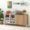 Modern Buffet Sideboard with Push Open Doors,Storage Cabinet,5 Level Adjustable Shelves,Rustic Farmhouse Design for Home