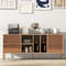 Modern Mirrored Sideboard, 59 Storage Cabinet with Drawers, Anti Tip Design,Waterproof Surface for Kitchen & Living Room