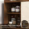 Rattan Storage Cabinet,Mid Century Sideboard with Sliding Doors,5 Position Adjustable Shelves, Anti Tip Design for small