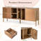 Modern Mirrored Sideboard, 59 Storage Cabinet with Drawers, Anti Tip Design,Waterproof Surface for Kitchen & Living Room