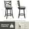 Swivel Bar Stools Set of 2 Hollow Back Design,Soft Padded Linen Seats,350 lb Capacity for Kitchen Island & Home Bars