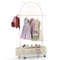Kids Clothes Rack With 3 Adjustable Heights Wheels Sturdy Mobile Storage For Bedroom Nursery 3