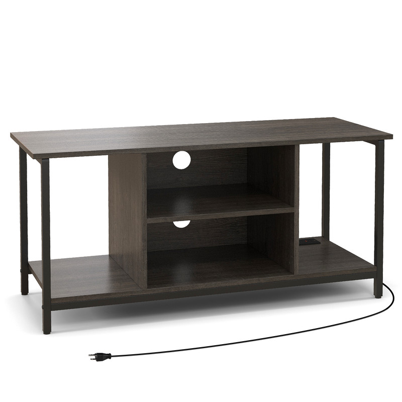 3Tier TV Stand With Power Outlet  USB Adjustable Shelf For 3250 TVs 4