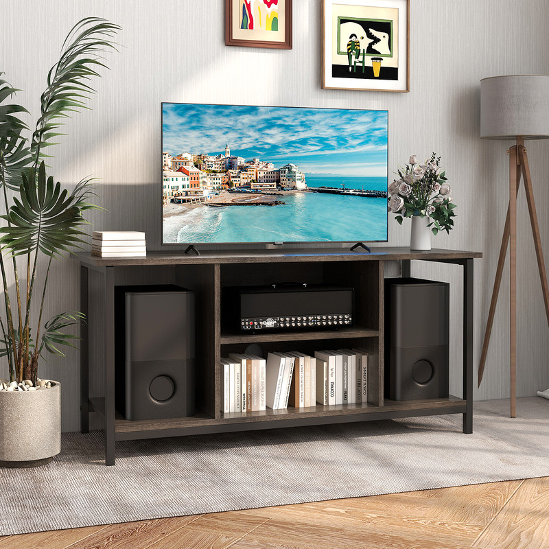 3Tier TV Stand With Power Outlet  USB Adjustable Shelf For 3250 TVs 2