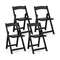 Set Of 4 Dining Chairs Foldable Kitchen Chair With Rubber Wood Legs Padded Seat Sturdy SpaceSavin 5