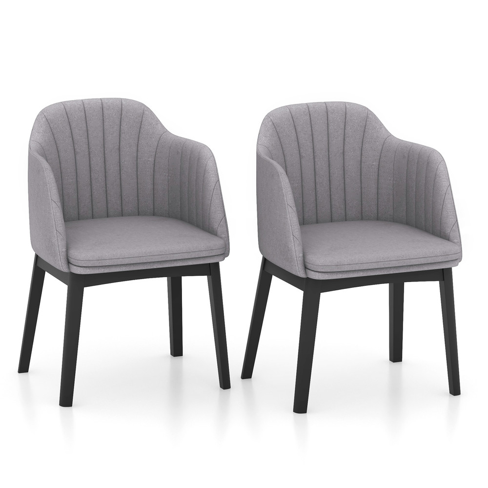 Modern Velvet Upholstered Dining Chairs Set Of 2 Curved Backrest Accent Chairs For Stylish Comfort 4